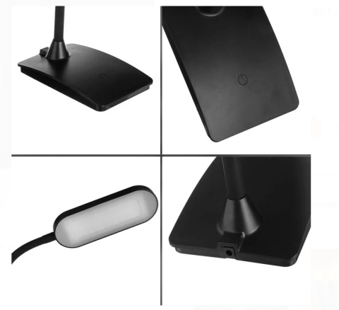 Lampa de Birou Neagra cu LED Functie Tactila & USB [3]