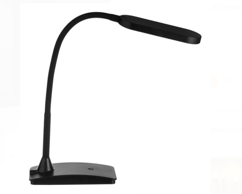 Lampa de Birou Neagra cu LED Functie Tactila & USB [2]