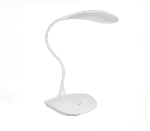 Lampa de Birou Alba cu LED Functie Tactila & USB [1]