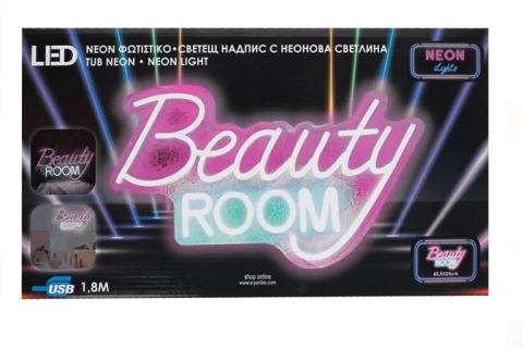 Lampa LED Neon "Beauty Room" 42.5x25cm [4]
