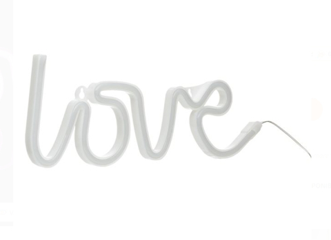 Lampa LED Neon LOVE Fucsia cu USB 35.5x13cm [3]