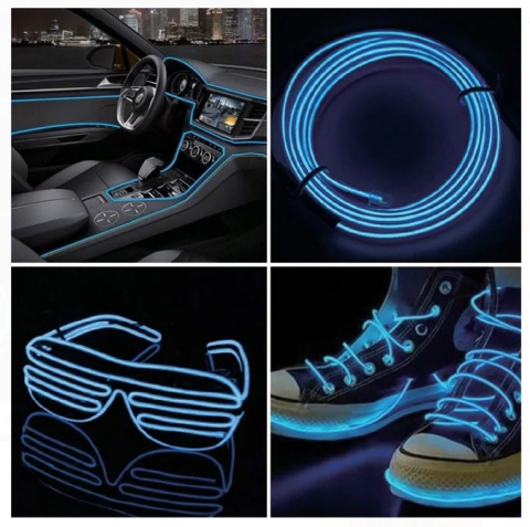 Lampi cu LED - Banda LED cu USB Neon Bleu 2m