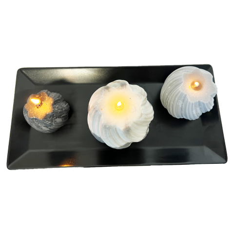 Set 3 Lumanari Parfumate din Ceara Naturala de Soia, Aroma de Wellness, HandMade [4]