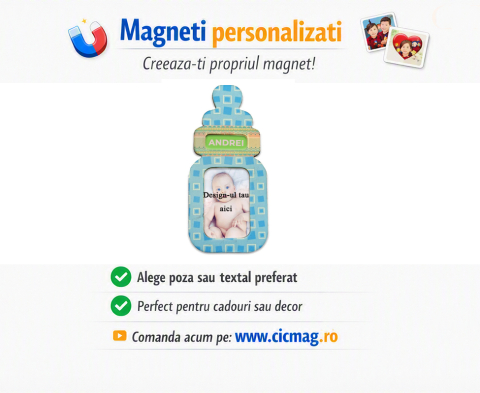 Cadouri Copii - Magnet insertie foto biberon- personalizabil