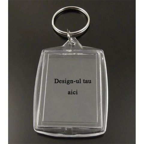 Brelocuri personalizate - Breloc plastic insertie foto 4x5 - personalizabil