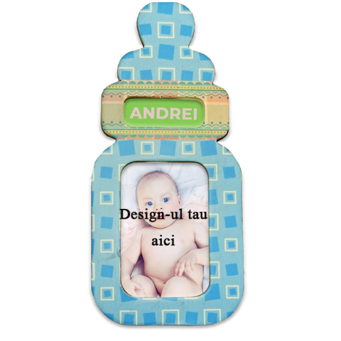 Cadouri Copii - Magnet insertie foto biberon- personalizabil