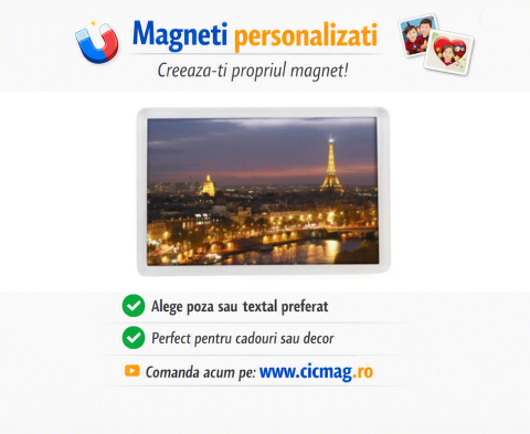 Magneti personalizati - Magnet plastic insertie foto 8x5 - personalizabil