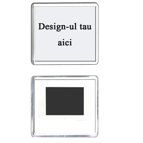 Magneti personalizati - Magnet plastic insertie foto 6.5 x 6.5 - personalizabil
