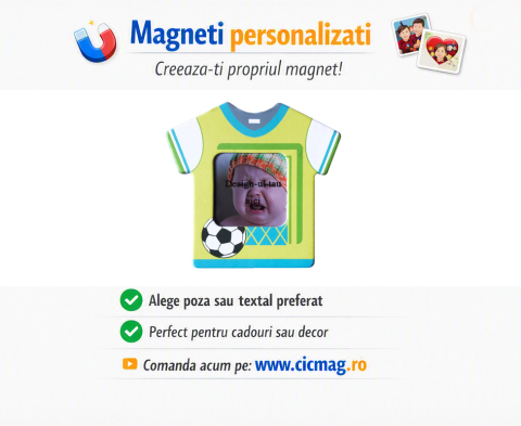 Magneti personalizati - Magnet tricou insertie foto - personalizabil