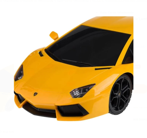 Masina cu Telecomanda Lamborghini Aventator Galben cu Lumini 1:12 / 24MHz [2]
