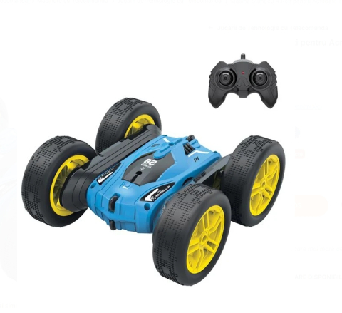 Jucarii baieti - Masina Stunt cu 4 Roti pentru Acrobatii Telecomanda & Lumina 2.4Ghz