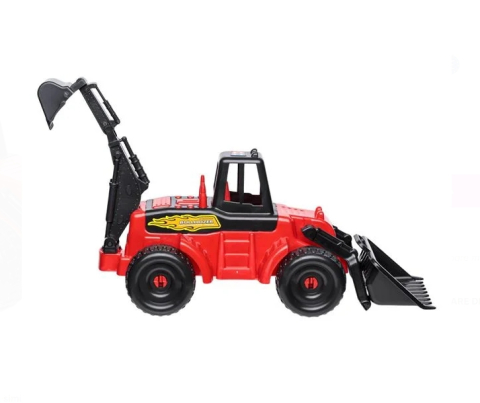 Vehicul de Santier Buldozer cu Brat Mare Rosu Negru 54cm [1]