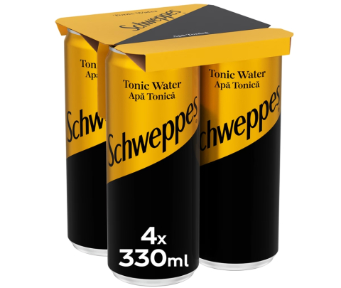 Bauturi carbogazoase - Schweppes Apa Tonica Bautura Racoritoare Carbogazoasa Doza SGR 4 x 0,33 L