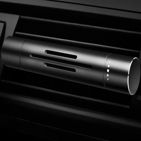 Odorizant Auto Pentru Grila de Ventilatie, Metalic, Include 4 Esente de Parfum , Negru [5]