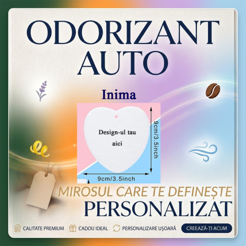Odorizante auto perzonalizate - Odorizant auto personalizat - Inima