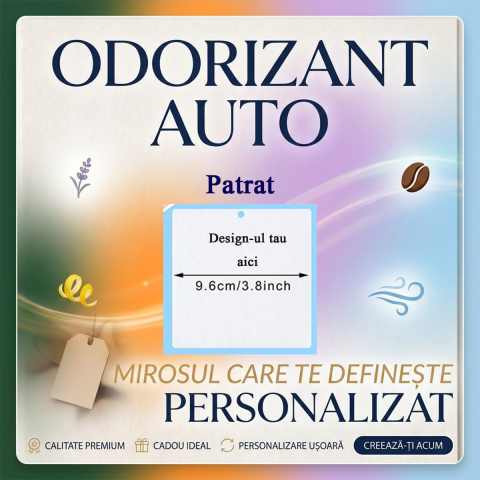 Odorizante auto perzonalizate - Odorizant auto personalizat - patrat