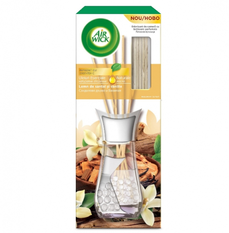 Odorizant Camera - Odorizant de camera cu betisoare parfumate, Lemn de Santal & Vanilie, 30ml
