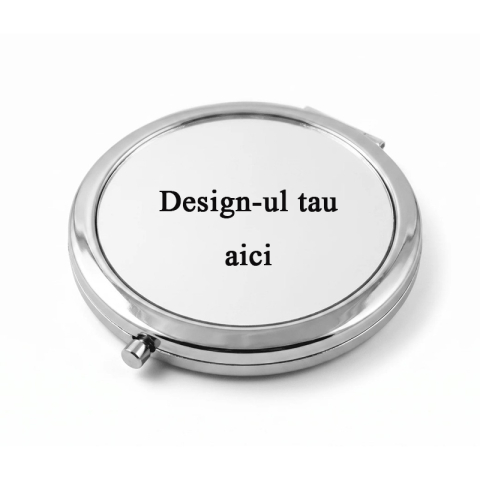 Diverse de Personalizat - Oglinda de buzunar metalica - personalizabila