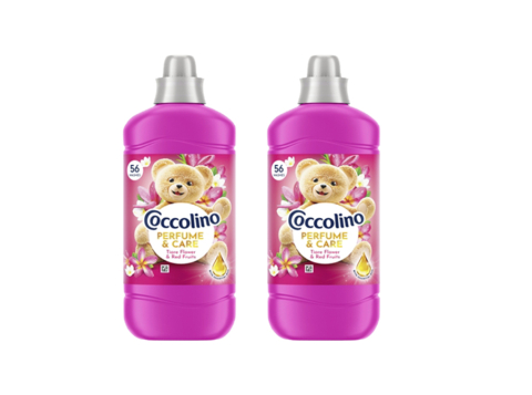 Pachet 2 X Coccolino Perfume & Care Balsam Rufe Floare de Tiara si Fructe Rosii 1,288 L