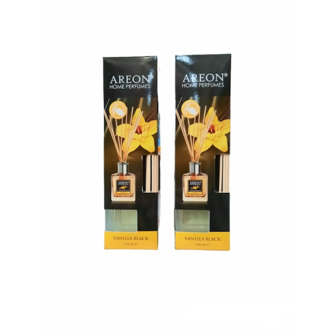 Odorizant Camera - Pachet 2x Odorizant de camera cu betisoare, Areon Home Perfume Vanilla Black, 150 ml