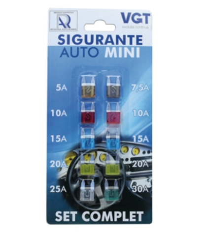 Becuri si sigurante auto - Sigurante Auto Mini Set 10 Bucati