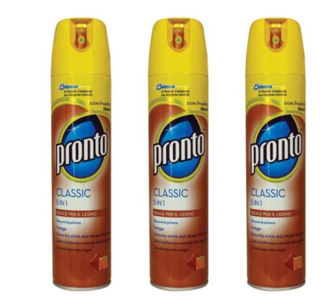 Solutie suprafete - Pachet 3 bucati Spray pentru mobila Pronto, Classic Spring, 300ml