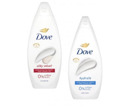 Gel de dus - Pachet x 1Gel de dus Dove Essential Care Silky Velvet 720ml x 1Gel de dus Dove Essential Care Hydrate 720ml