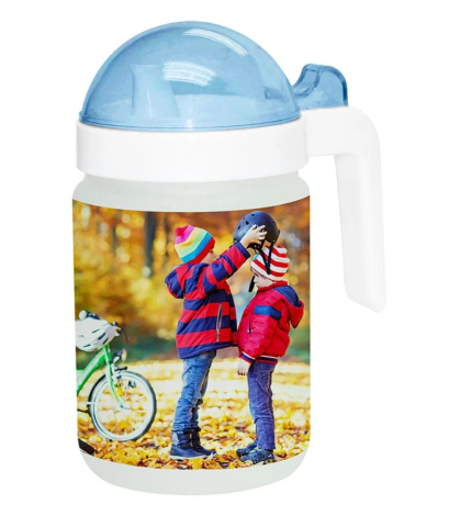 Cani personalizate - Cana sticla mata personalizata cu capac - 500 ml