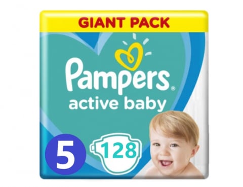 Scutece si servetele umede copii - Pampers Active Baby Nr.5 (11-16kg) x 128 buc