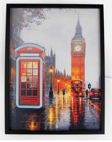 Tablou cu Iluminare Neon Londra 30x40cm [2]