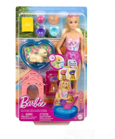 Papusa Barbie Puppy Pool Party - Mattel [4]