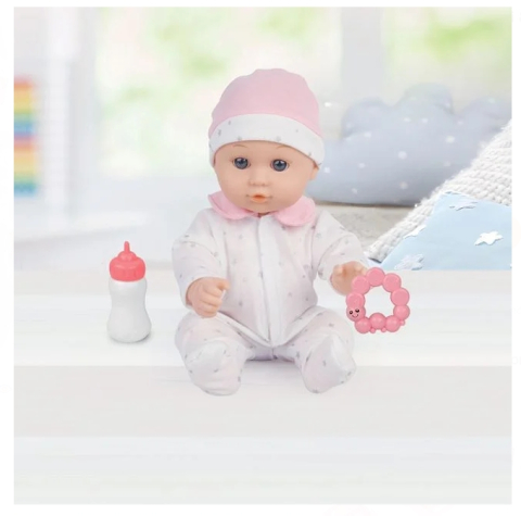 Papusa Bebelus cu Accesorii & Marsupiu pentru Plimbare 30cm [2]