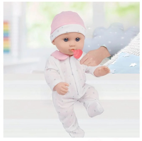 Papusa Bebelus cu Accesorii & Marsupiu pentru Plimbare 30cm [1]