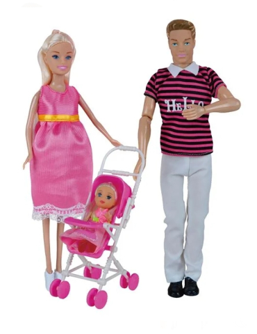 Jucarii fete - Papusa Insarcinata cu Familie
