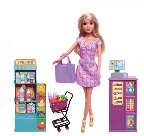 Jucarii fete - Papusa Manechin la Super Market cu Accesorii
