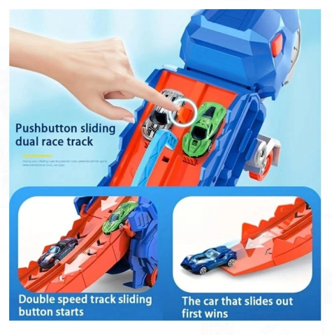 Pista Camion Dinozaur cu 2 Vehicule [2]