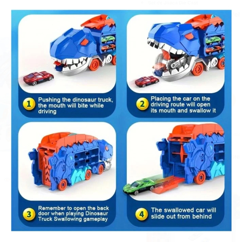 Pista Camion Dinozaur cu 2 Vehicule [3]