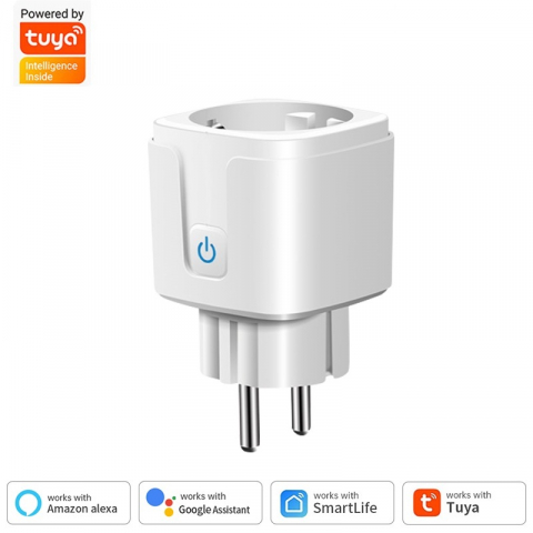 Priza inteligenta wireless , 16 A, compatibil cu Android / iOS, Smart Life, Tuya, Google Assistant, Alexa contorizare si monitorizare consum , Alb [2]