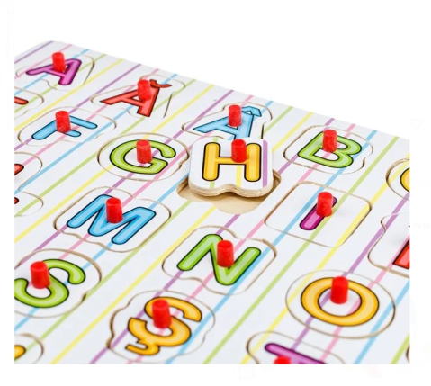 Puzzle Incastru din Lemn Alfabetul (31 de piese) - 21.5x29.5cm [1]
