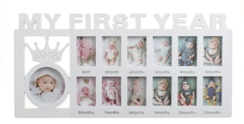 Rame Foto - Rama Foto Alba "My First Year" pentru 13 Poze 40x20cm