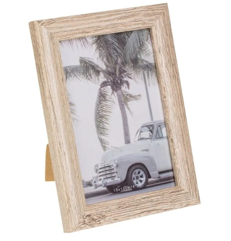 Rama Foto din Lemn Bej cu Model Maro 10x15cm [1]