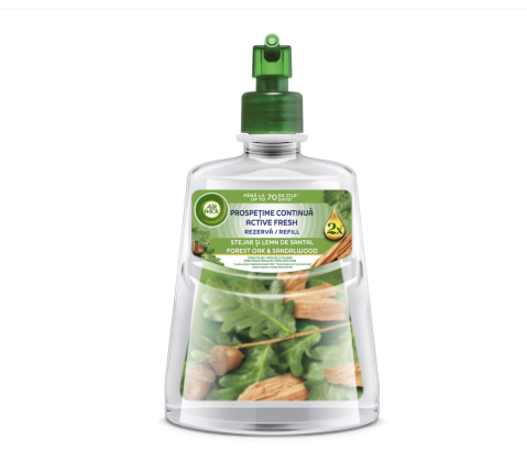 Odorizant Camera - Rezerva odorizant de camera spray automat fara aerosoli Air Wick, Stejar si Lemn de Santal, 228ml