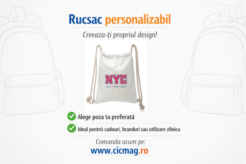 Sacose si Rucsace Personalizate - Rucsac poliester impermeabil - Personalizat