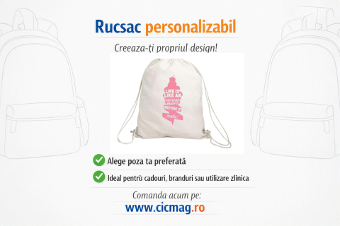 Sacose si Rucsace Personalizate - Rucsac textil canvas - Personalizat
