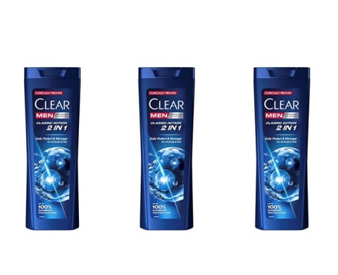 Ingrijire personala - Pachet 3 X Sampon Clear Men 2 in 1 Classic Action 360ml