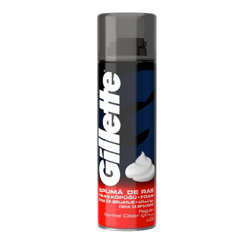 Ingrijire corp si par - Spuma de ras Gillette Regular, 200ml