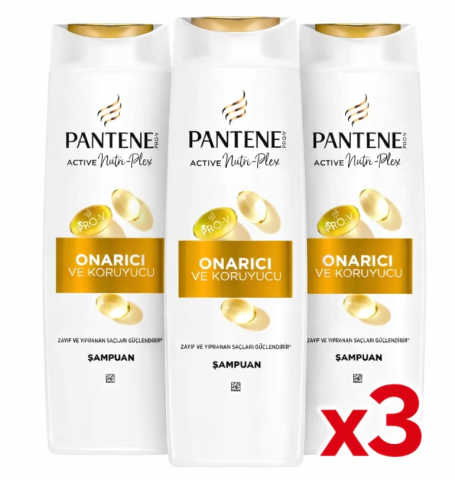 Sampon si balsam par - Set 3x Sampon Pantene Pro-V Repair & Protect, pentru par fragil si uscat, 3 x 400 ml