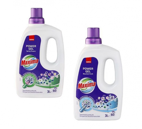 Detergent rufe - Pachet Detergent lichid Sano Maxima Spring Flower 3l+ Detergent lichid Sano Maxima Mountain Flowers 3 l
