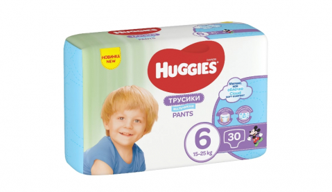 Scutece si servetele umede copii - Scutece-chilotel Huggies Jumbo pack 6, Boy, 15-25 kg, 30 buc