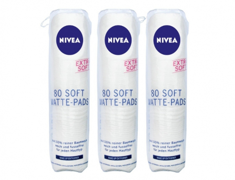 Ingrijire personala - Pachet 3 x Dischete Demachiante Nivea Soft, 80 Bucati